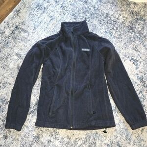 Columbia Black Fleece Hoodie Stand-up Collar